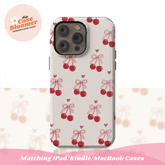 Cute Cherries, Cherry Pattern, Summer Vibe phone case, phone cover, iPhone 16 cases, iPhone 15 Pro Max cases, iPhone 14 cases, iPhone 13 Pro Max cases, iPhone 12 case, iPhone 11 case, iPhone XS Max, Samsung Galaxy S24 Ultra cases, Samsung Galaxy S23, Galaxy S22 Plus, MagSafe phone case, Personalized Gift, Birthday Gift