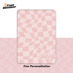 Pink Groovy Checkerboard Kindle Case, Kobo, Free Personalization