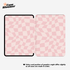 Pink Groovy Checkerboard Kindle Case, Kobo, Free Personalization