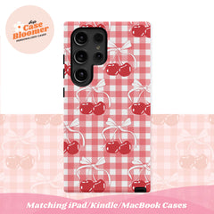 Cute Cherries, Cherry Pattern, Summer Vibe phone case, phone cover, iPhone 16 cases, iPhone 15 Pro Max cases, iPhone 14 cases, iPhone 13 Pro Max cases, iPhone 12 case, iPhone 11 case, iPhone XS Max, Samsung Galaxy S24 Ultra cases, Samsung Galaxy S23, Galaxy S22 Plus, MagSafe phone case, Personalized Gift, Birthday Gift