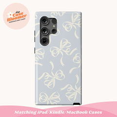 Baby Blue Ribbon Minimal Coquette Phone Case Magsafe