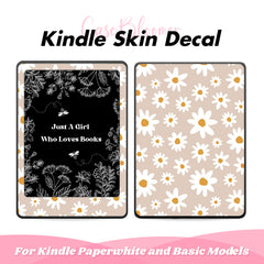 Beige Daisy Kindle Skin Vinyl WRAP Amazon Kindle Paperwhite Decal