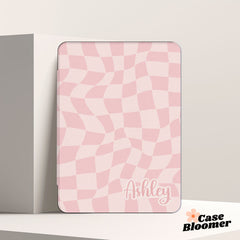 Pink Groovy Checkerboard Kindle Case, Kobo, Free Personalization